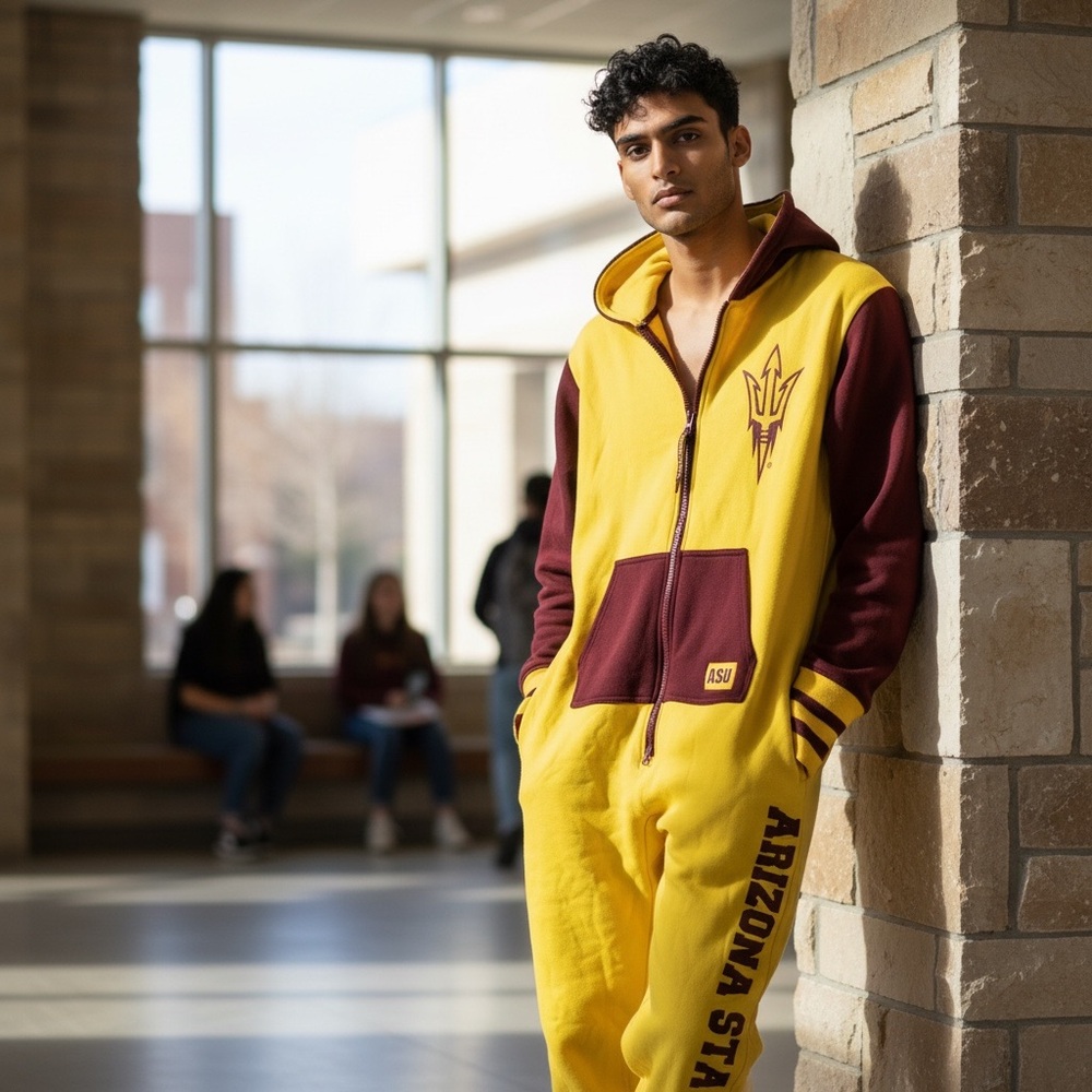 Arizona State Yellow and Maroon Zip Up Sweater - Picture 2 of 9
